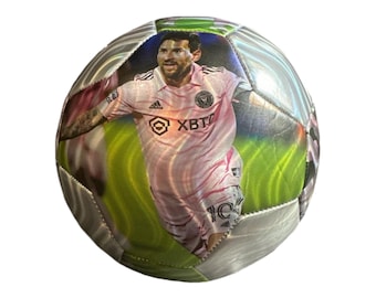 Messi print  Leather Ball soccer ball PVC soccer ball standard size 5 football