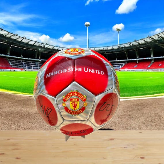 Manchester United Soccer Ball: Size 5 Metallic PVC Football - Etsy