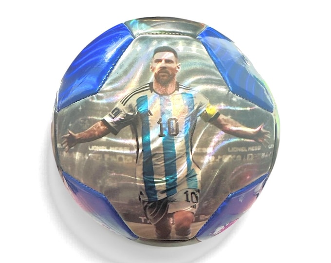 Messi Print Soccer Ball: Standard Size 5 PVC team argentina Leather Football