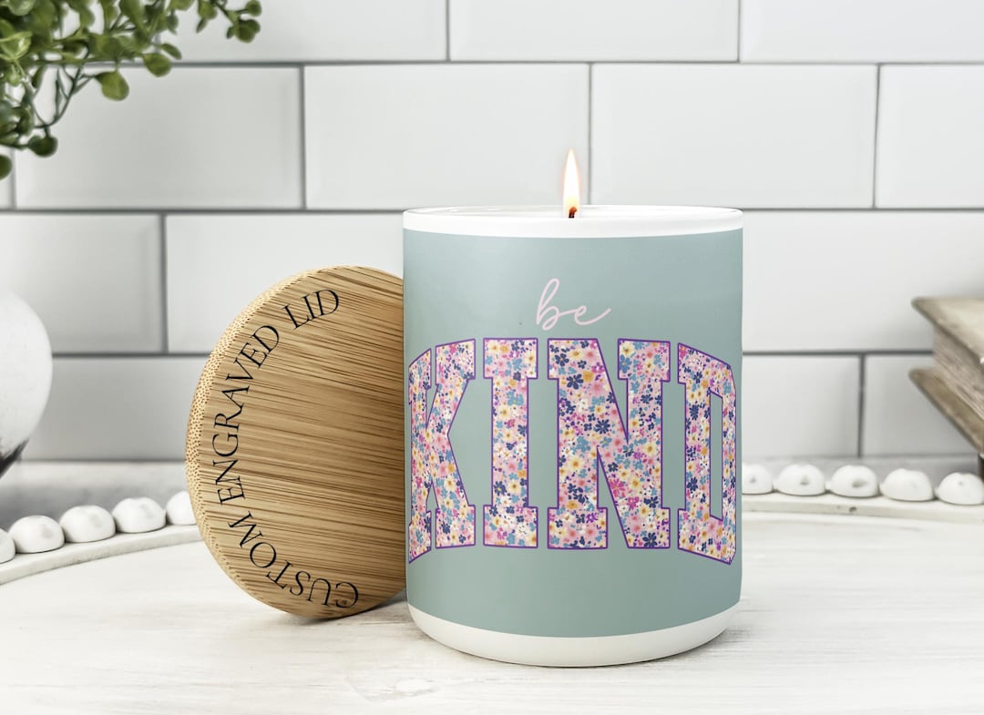 Be Kind Teacher Candle Gift, Personalized Scented Candle for Elementary ...