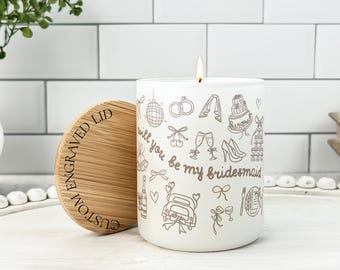 Bridesmaid Proposal Candle Personalized, Bachelorette Party Gift, Funny Bridesmaid Proposal, Custom Maid Of Honor Gift, Bridesmaid Candle