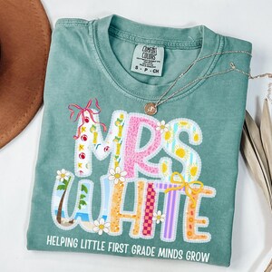 Personalized Comfort Colors First Grade Teacher Shirt, Back to School T-Shirt, Custom First Grade Teacher Team, Gift For Elementary Teacher