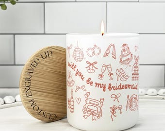 Bridesmaid Proposal Candle Personalized, Bachelorette Party Gift, Bridesmaid Proposal Candle, Bridesmaid Gifts, Bachelorette Candles
