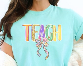 Teacher Easter Shirt, Teaching Crew T-Shirts, Elementary Teacher Appreciation Gift, Kindergarten Teacher Shirt, Third Grade Teacher