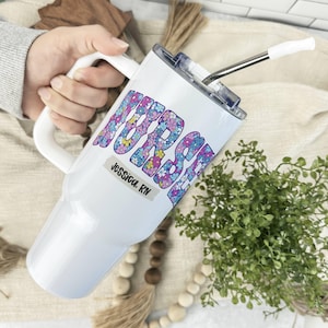 Custom Nurse Tumbler, Gift for Nurse, Personalized Nurse Appreciation Gift, 40oz Tumbler With Handle, Custom Nurse Gift, Nurse Thank You