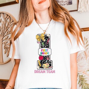 Comfort Colors First Grade Teacher Shirt, Back to School T-Shirt, Custom First Grade Teacher, Elementary Teacher Team T-Shirts, Teacher Gift