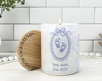 Pregnancy Announcement Gift, New Aunt Auntie Candle Gift, Personalized Candle Gift For Aunt, Pregnancy Reveal, New Auntie Gift, Reveal Gift
