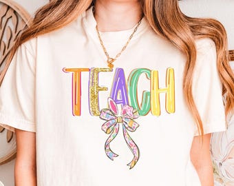 Teacher Easter Shirt, Teaching Crew T-Shirts, Elementary Teacher Appreciation Gift, Kindergarten Teacher Shirt, Third Grade Teacher