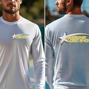 Custom Performance Shirt Front and Back Print, Personalized Sport-Tek Tee, Moisture Wicking Long Sleeve, Custom Performance Short Sleeve