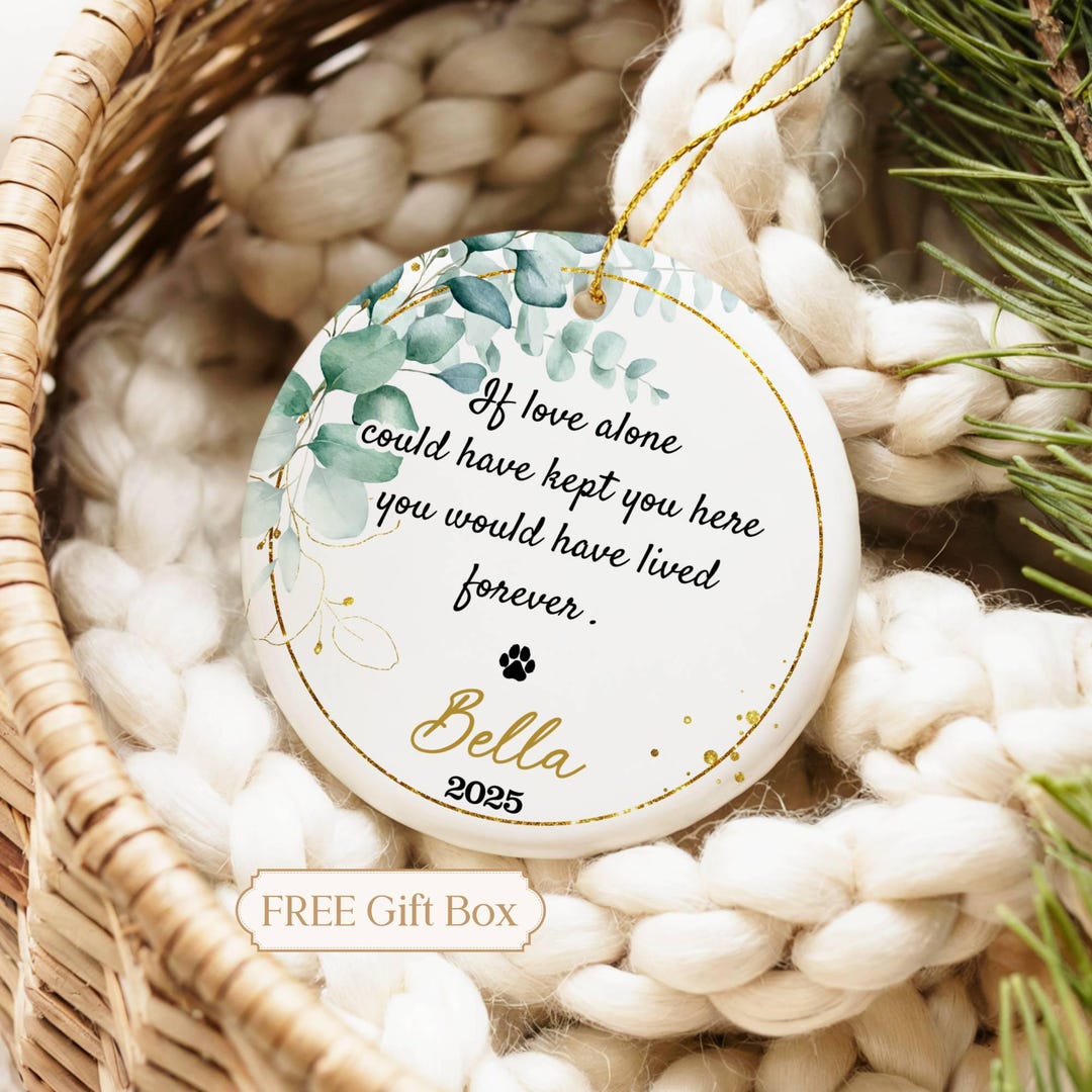 Personalized Memorial Ornament, Dog Remembrance Gift, Dog Loss Ornament ...