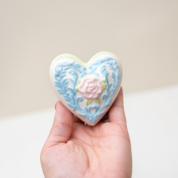 Vintage ceramic heart marie - Gem
