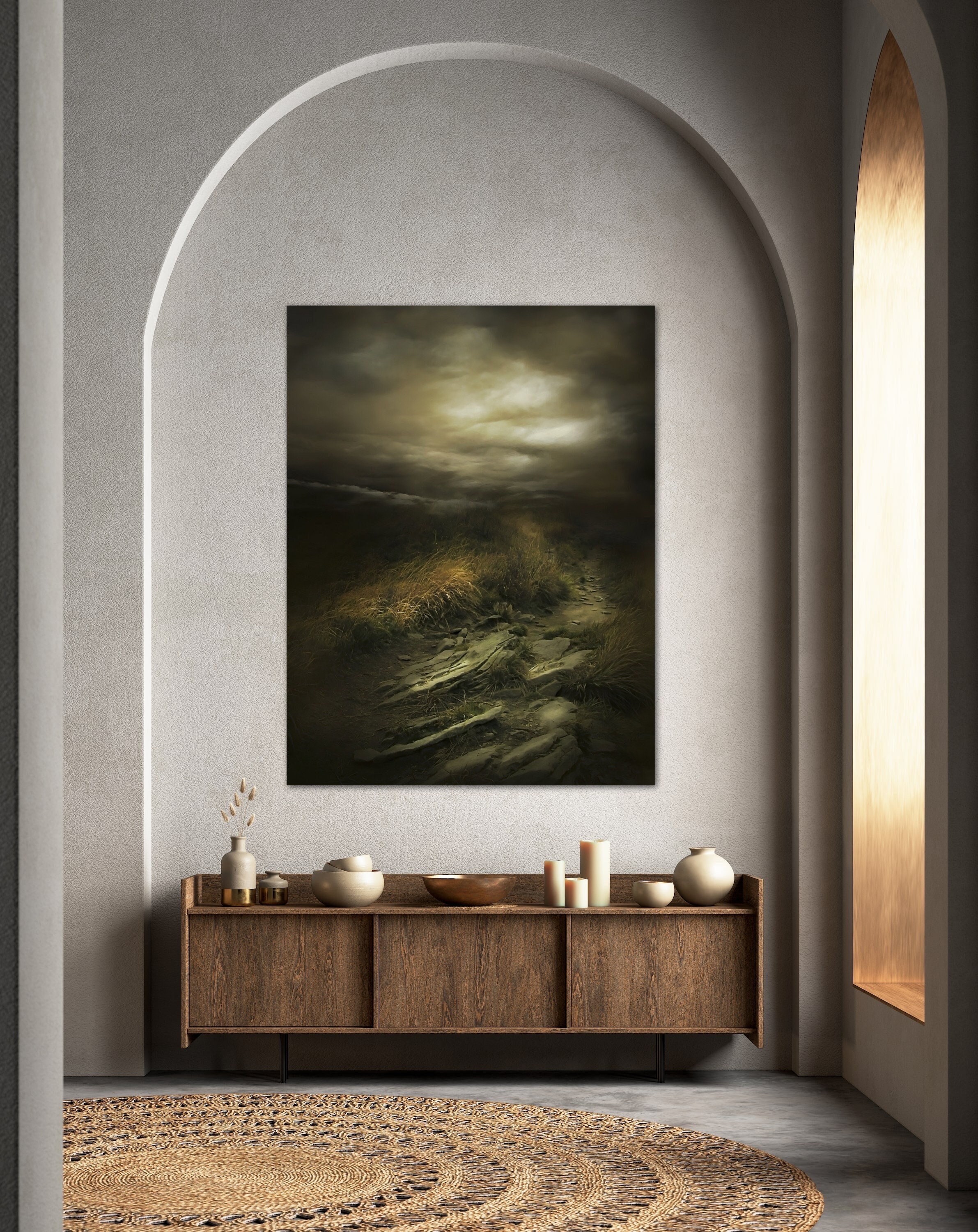 A Storm on the Ocean Coast, Wall Art, Beach Photo, Sawgrass Canvas