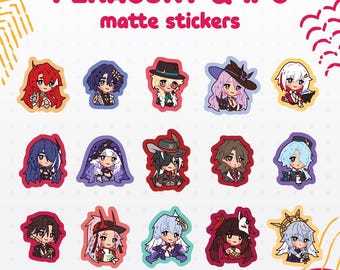 Penacons, IPC & Friends - Honkai Star Rail Die Cut Stickers | Argenti, Aventurine, Dr. Ratio, Jade, Boothill, Reca, Robin, Sunday, Sparkle