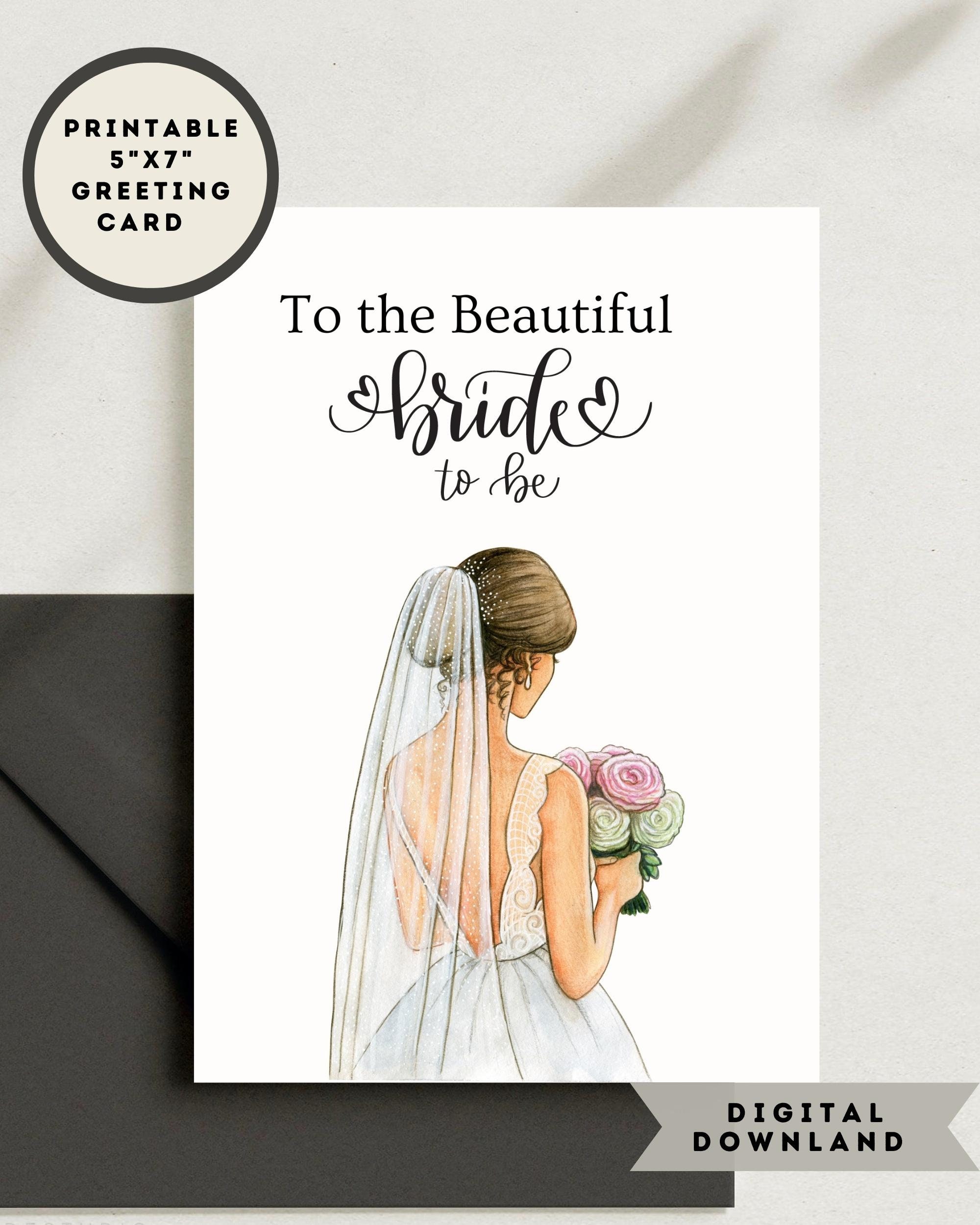Printable Bridal Shower Card / to the Future Mrs. Card / Instant ...