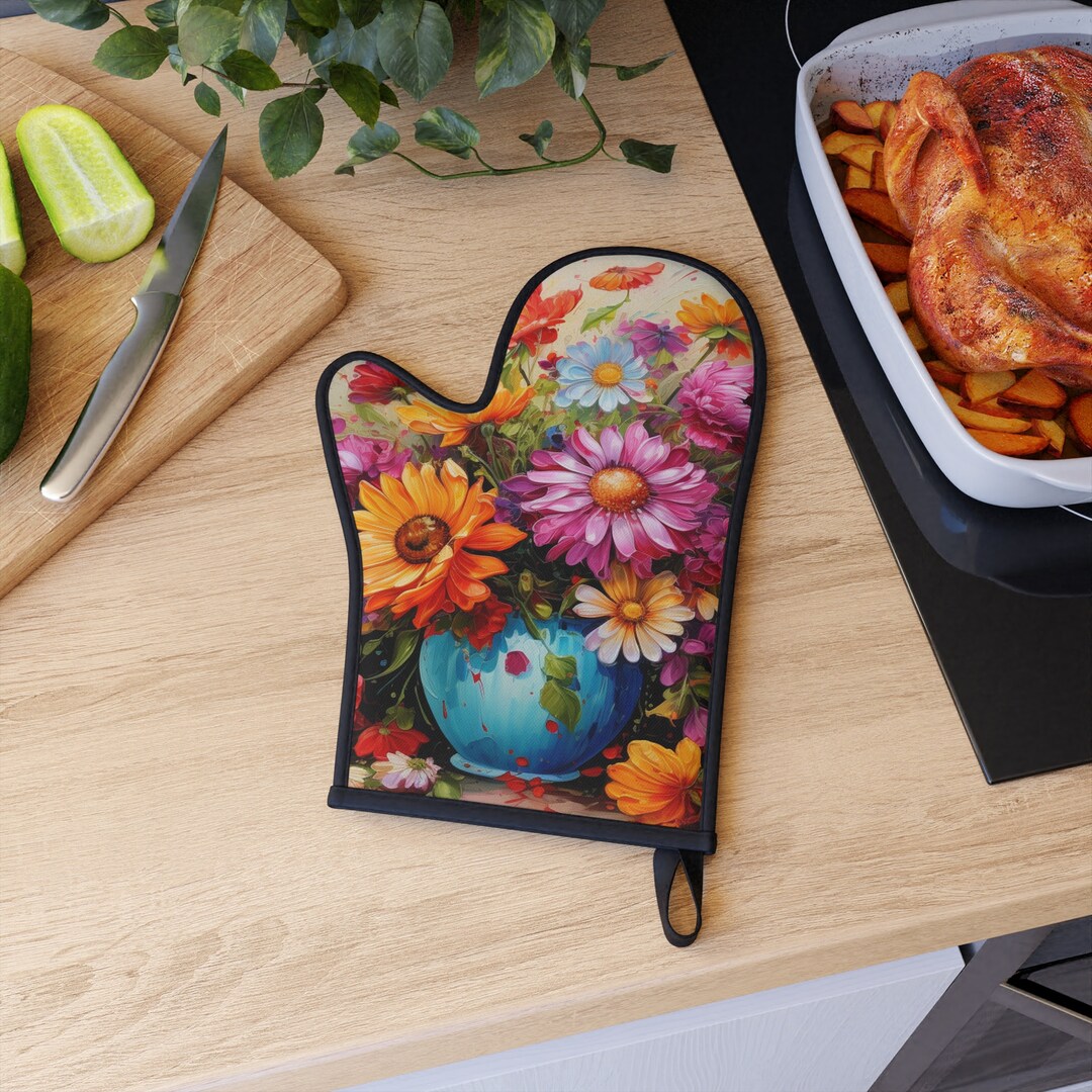 Geranium Oven Mitt