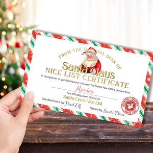 Instant Download Editable Nice List Certificate, Official Letter From ...