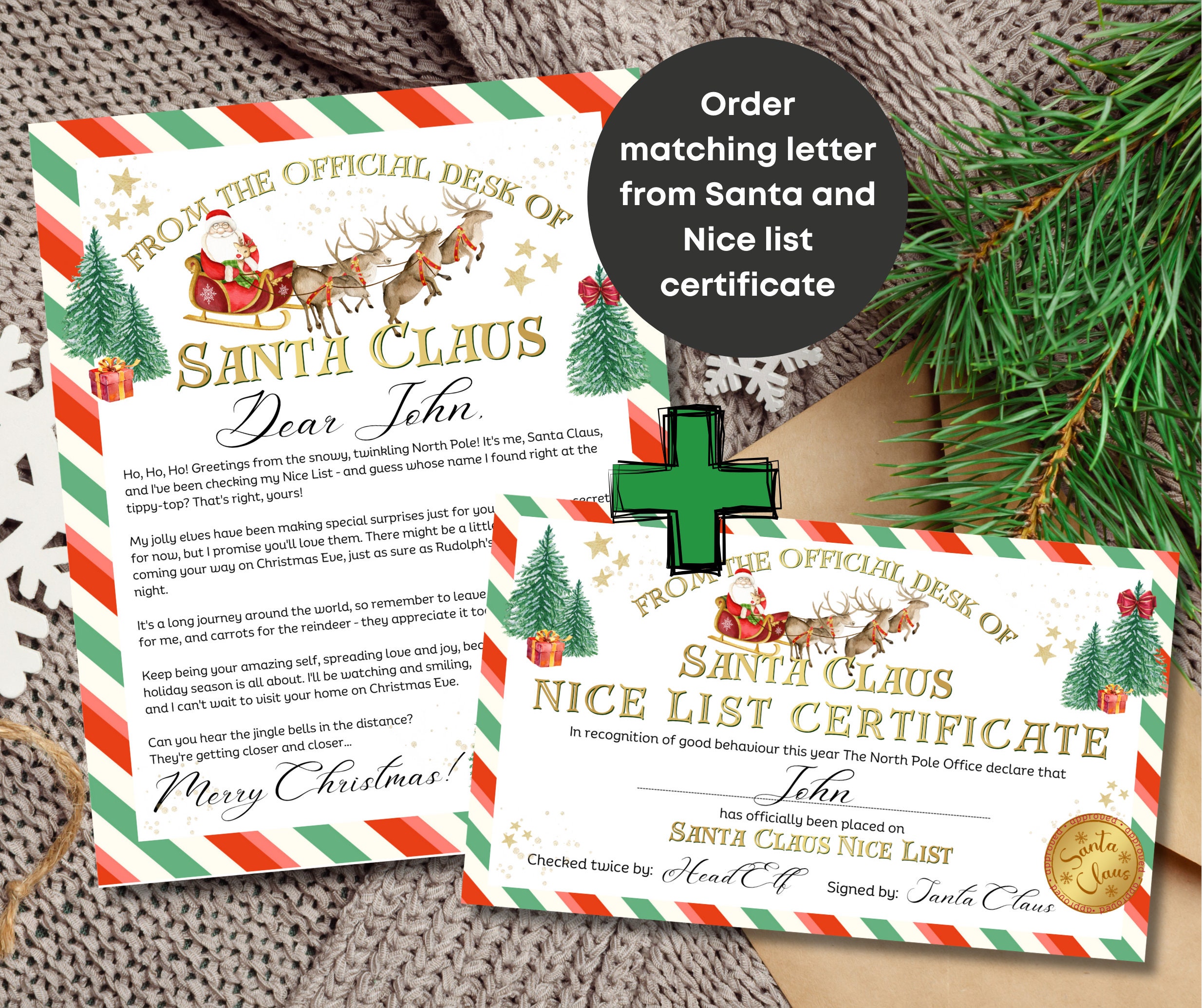 Instant Download Editable Nice List Certificate, Official Letter From ...