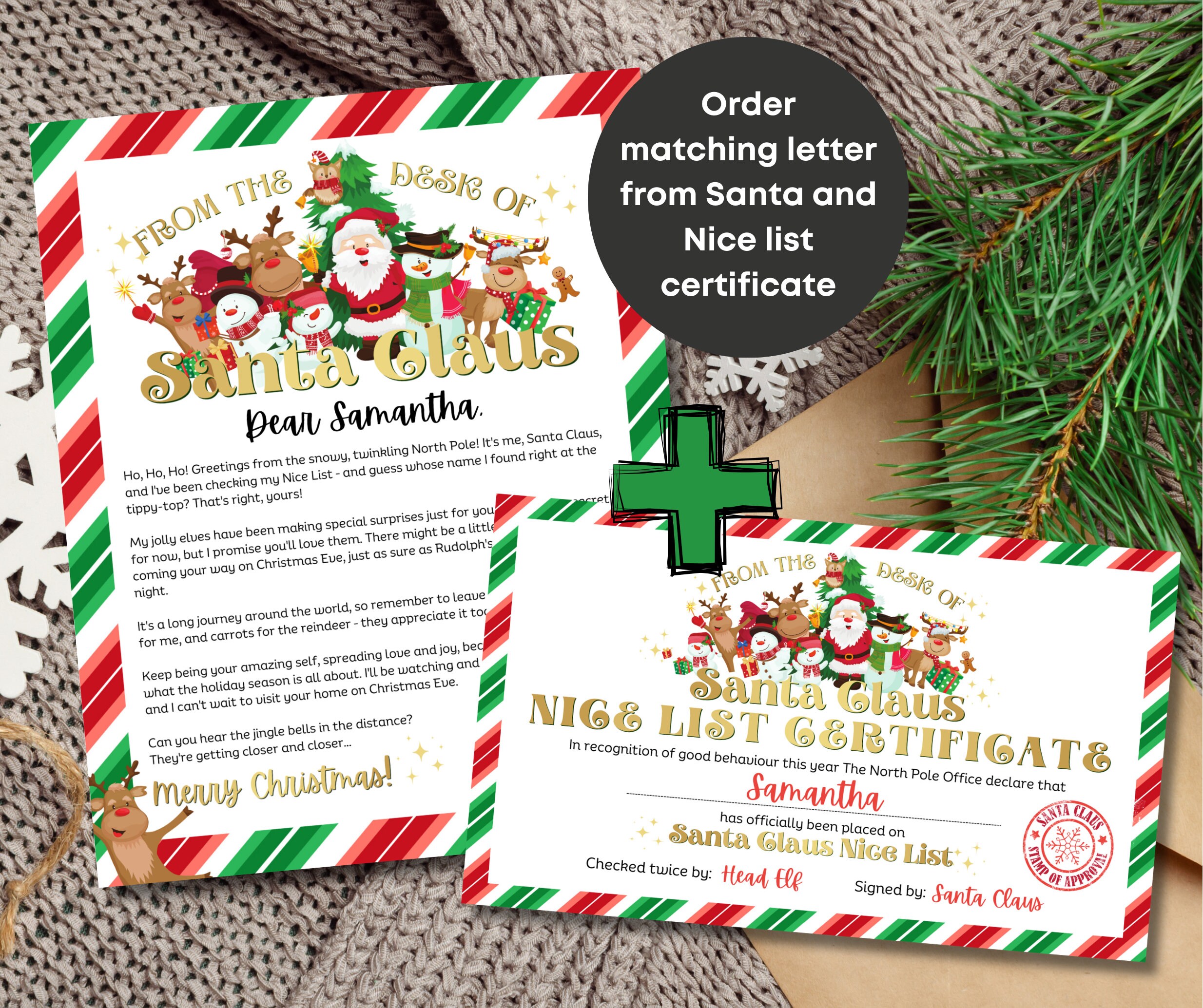 Instant Download Editable Santa Letter, Official Letter From Santa ...