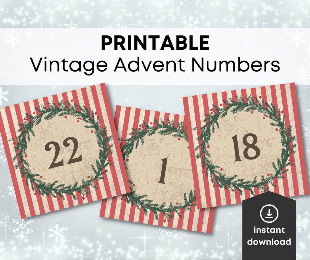 Advent Calendar Christmas Numbers December Daily Countdown Advent Advent Calendar Christmas Numbers December Daily Countdown Advent