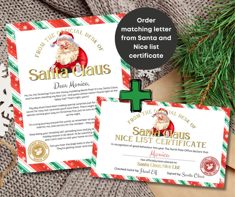 Instant Download Editable Nice List Certificate, Official Letter From ...