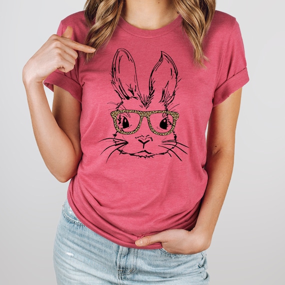 Easter Bunny With Glasses Pocket Shirt, Easter Teacher Shirt, Cute Easter Shirt, Easter Shirt for Woman, Easter Bunny Shirt