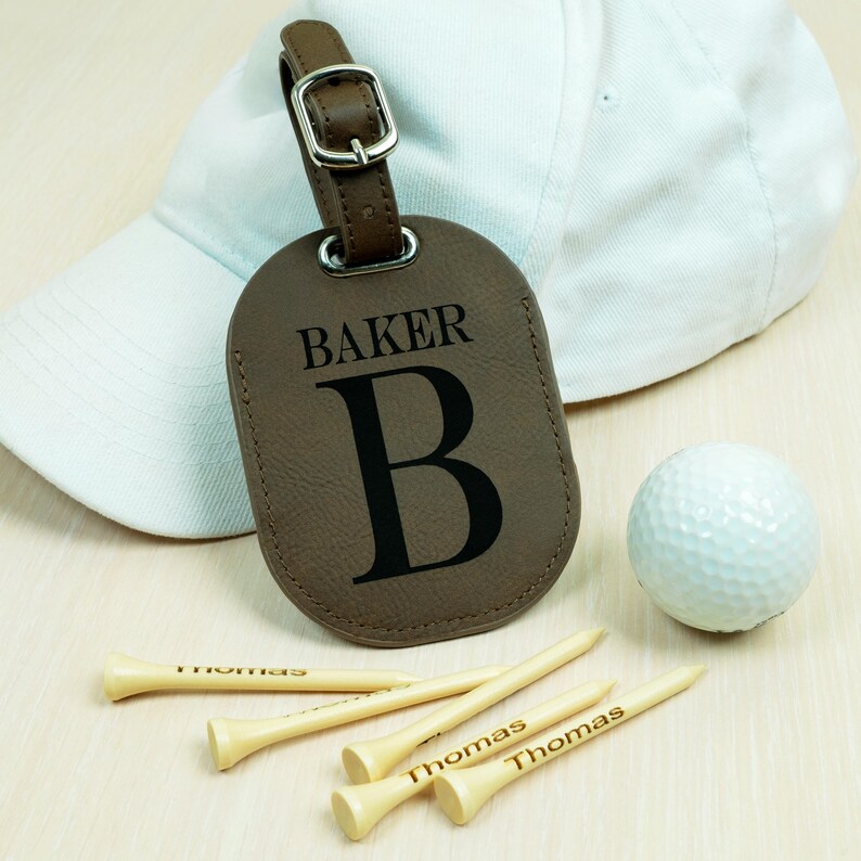 Golf Tee Tag Personalized Leather Golf Accessories Gift for Men ...
