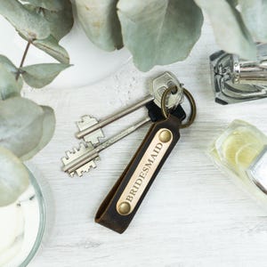 Engraved Initials Keychain, Custom Key Holder, New Car Owner Gift, Leather Keyfob, Backpack Keychain, Teacher Appreciation Gift, Christmas