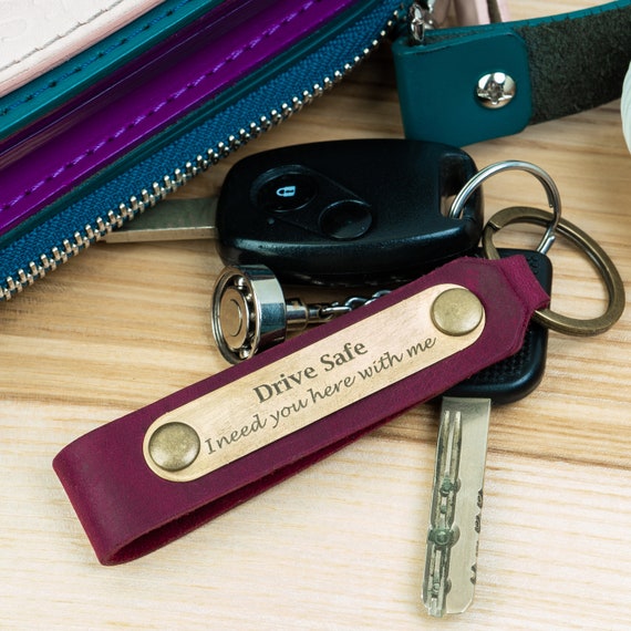 My Person With Custom Names Leather Keychains (pair Of 4 Custom Name ...