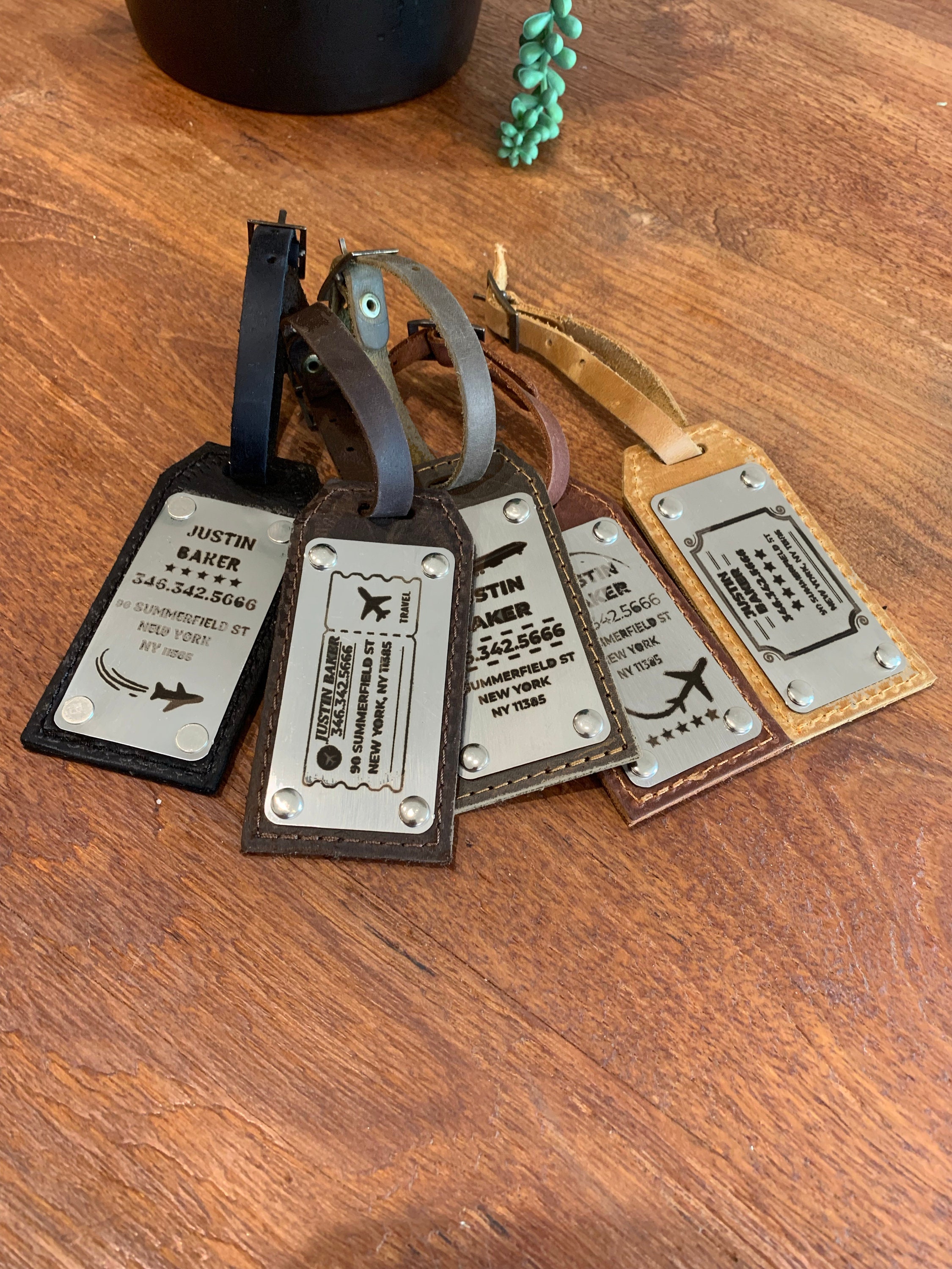 Mr and Mrs Leather Luggage Tags Wedding Baggage Labels Etsy