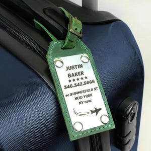 Custom 2-side Engraving Tags, Funny Message Engraving, Backpack Leather Tag, Leather Baggage Tags Christmas gift, Personalized
