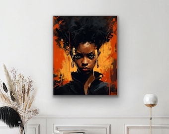 African Woman Art Canvas Print | Ethnic Wall Decor