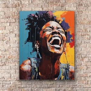 LMBO! | Canvas Print African Wall Art, Ethnic Woman Art, Caribbean Canvas Wall Art, Black Woman Art, Black Art, House Warming Gift For Mom