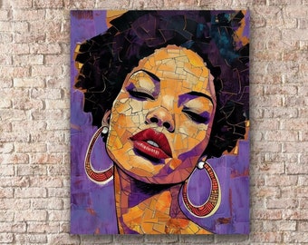 Black Woman Wall Art | African American Art | Black Girl Art | Canvas Wall Art | Photo Print | Cute Black Girl Art