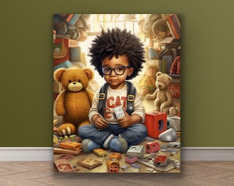 Black Art Print | African American Art | Black Boy Joy Wall Art | Poster Photo Print Wall Art | Art For Kid Spaces