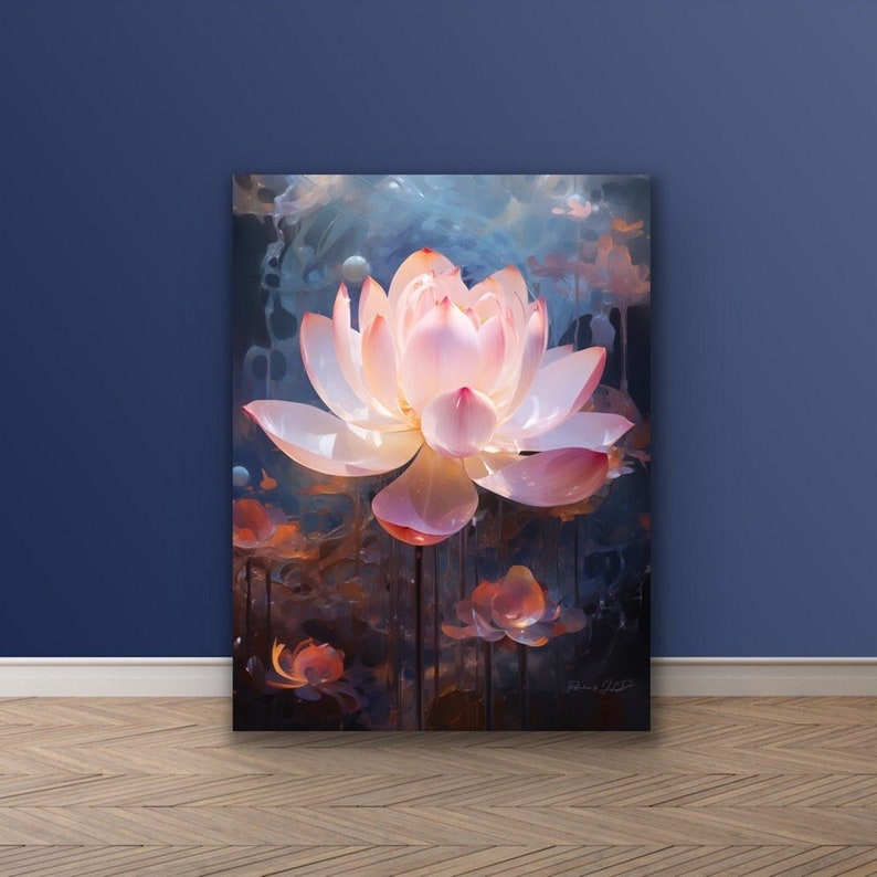 Lotus Flower Pink Wall Art | Canvas Print - Etsy