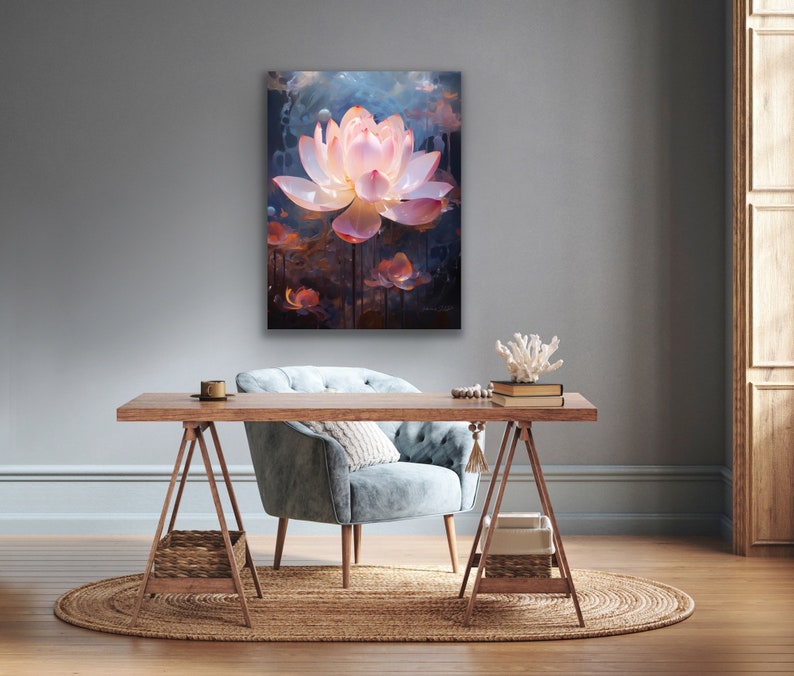 Lotus Flower Pink Wall Art | Canvas Print - Etsy