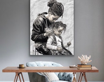 Mother and Daughter Canvas Print | "Unbreakable Bond" Wall Art