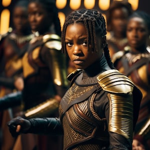 Warrior Women | Digital Download - 5 Pack | Black Women Art | Female Warriors African Art | Black Artwork