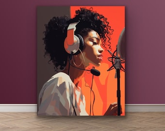 Black Woman "Love Song" Canvas Art | African American Print