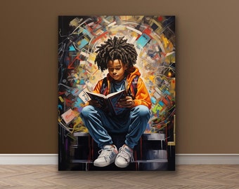 Black Boy Joy Reading Graffiti Art | 
