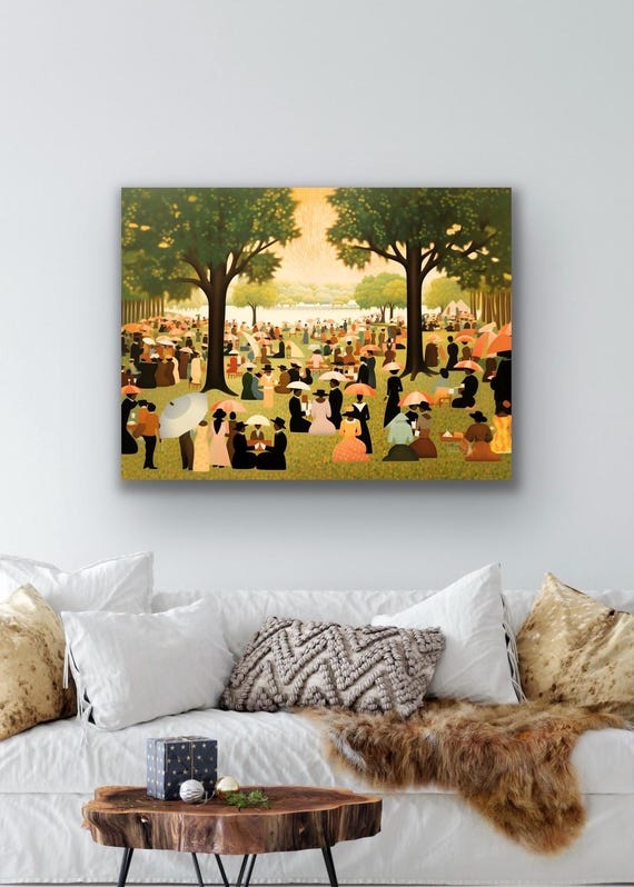 The Family Reunion - Juneteenth Celebration Art | Black History Wall Art | Cultural Decor for Homes & Offices | (Horizontal Version)