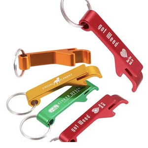 Bulk Engraved Custom Bottle Opener Keychains, Corporate Events, Wedding Favors, Bridal Baby Shower, Beer Openers. Personalized Keychains