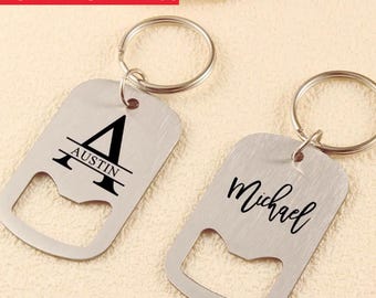 Custom Logo Keychain Bottle Opener | Laser Engraved Custom Logo Bottle Openers with Bags |  Bulk Keychains Marketing Promotional Item