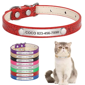 Cat Collar Engraved, Dog Collar Personalized Small Breed Dogs | Cat collar personalized, Cat Collar with Tag, small dog collar Custom Name