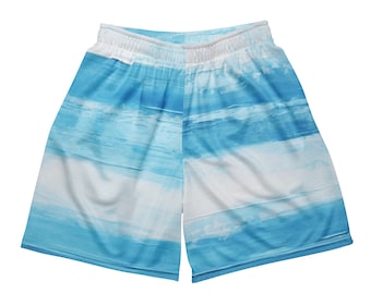【SCENERITY】kedi training shorts Skyline Serenity Mesh Shorts | Athletic Shorts Men and Women