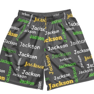 Custom Name Shorts | Shorts with Name Custom Shorts Design Personalized Shorts Custom Name Logo Pattern Shorts | Unisex Mesh Shorts Name