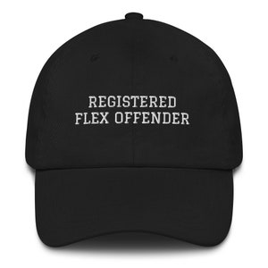 REGISTERED Flex Offender Gym Gifts for Men Women BFF Gym Bros, Bodybuilder Workout Embroidered Baseball Hat, Novelty Sports Cap Gym Gear