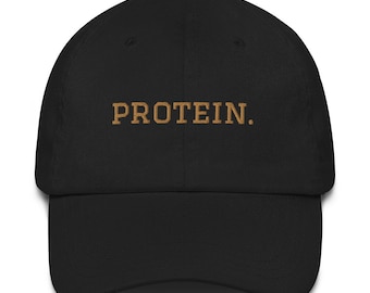 PROTEIN Gym Hat | Gym Gifts for Men Women BFF Gym Bros, Bodybuilder Workout Embroidered Baseball Hat, Novelty Sports Cap Gym Gear