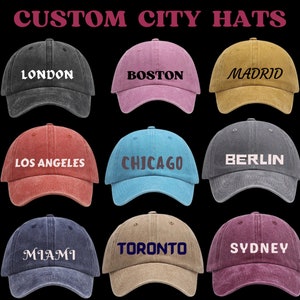Custom Hat City Name | Embroidered Baseball Hat, Airport Code Gifts Sports Cap for Men Women Gym Gifts Vacation kids Hat