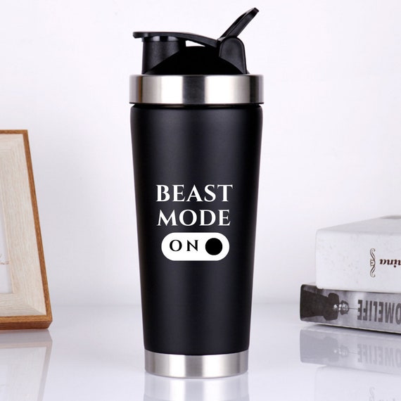 Perfect Shaker Gift for Gym Lovers BEAST MODE Whey Protein Bottle Personalized Birthday Gift Workout Bottle Gift Idea Protein Shaker Cup Etsy